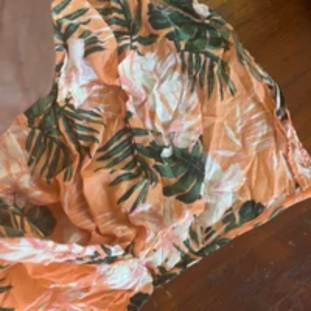 Peach Orange Wrap Pants - Picture 4 of 4